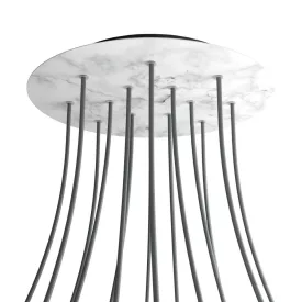   Creative Cables mennyezeti rózsa Kerek XXL Rose-One 14 lyukas és 4 oldalsó lyukas mennyezeti KROVNR4014F105