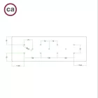 Creative Cables mennyezeti rózsa Téglalap alakú XXL Rose-One 11 lyukas és 6 oldalsó lyukas KROVNRE11F107