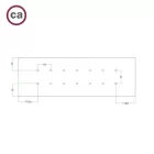 Creative Cables mennyezeti rózsa Téglalap alakú XXL Rose-One 14 lyukas és 6 oldalsó lyukas KROVNRE14F107