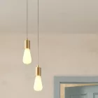 Creative Cables függeszték 2-lámpás többfunkciós függesztett lámpa szövetkábelekkel és fém felületekkel KSPM2OTSRN01