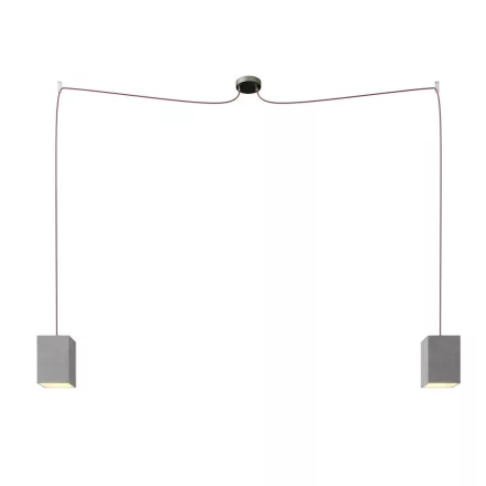 Creative Cables függeszték Spider – 2 lámpás többfunkciós függesztett lámpa gyártott lámpa szövetkábelekkel KSPM2TISRM19DCSPAC-L