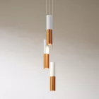 Creative Cables függeszték 3 lámpás többfunkciós függesztett lámpa szövet kábelekkel és Double Tub-E14 KSPM3VBOERM43K2SPOT-L