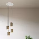 Creative Cables lámpatest 4 lámpás függőlámpa 400 mm-es kerek XXL Rose-One-nal, szövetkábellel és KSPM4R40102ERC37PARCI