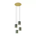 Creative Cables lámpatest 4 lámpás függőlámpa 400 mm-es kerek XXL Rose-One-nal, szövetkábellel és KSPM4R40107RC43PARCI-L