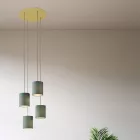 Creative Cables lámpatest 4 lámpás függőlámpa 400 mm-es kerek XXL Rose-One-nal, szövetkábellel és KSPM4R40107RC43PARCI-L