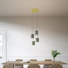 Creative Cables lámpatest 4 lámpás függőlámpa 400 mm-es kerek XXL Rose-One-nal, szövetkábellel és KSPM4R40107RC43PARCI