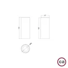 Creative Cables spotlámpa Tub-E14, fa cső spotlámpához, E14 kettős gyűrűs lámpafoglalattal KSPOTLE1401 semleges