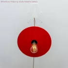 Creative Cables design lámpa UFO SZÍN, LAKKOZOTT FA LÁMPABÚRA PIROS LPW3020
