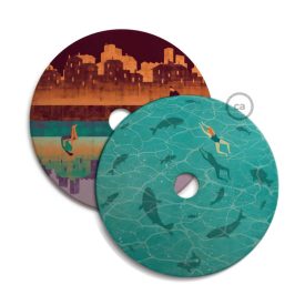   Creative Cables lámpatest UFO fa lámpaernyő Különleges kiadás Olasz illusztrátorok, kétoldalas