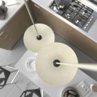 Creative Cables lámpatest UFO lámpaernyő természetes fából