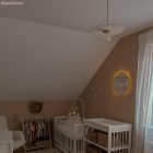 Creative Cables lámpatest UFO lámpaernyő természetes fából