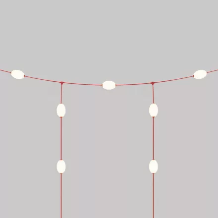 Creative Cables kültéri lámpa Rácsos kültéri fényfüzér 7 lámpával IP67