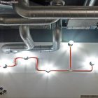 Creative-Tube rugalmas védőcső, Solid Color Fluo Orange RF15 szövetburkolat, 20 mm átmérő