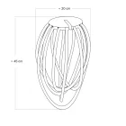 Creative Cables design lámpa Fekete Cablò lámpabúra 100 cm fekete PACABLONER010NERO