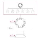 Creative Cables kapcsoló Porcelán alap elektromos aljzatokhoz és kapcsolókhoz/elterelőkhöz PBASEINOUTBIA