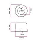 Creative Cables fali lámpa Francia porcelán fali aljzat PBOXFRANER