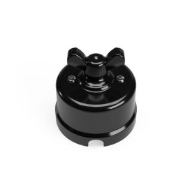   Creative Cables kapcsoló /elterelő fekete porcelánból, pillangóanyával PBOXSW079NERNER