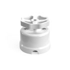 Creative Cables kapcsoló /elterelő fehér porcelánból, gombbal PBOXSW080BIABIA