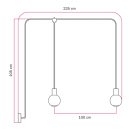 Creative Cables kültéri lámpa Moduláris IP65 2-fall kültéri függőlámpa törhetetlen Unbreak-a-Ball árnyékokkal