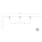 Creative Cables kültéri lámpa Moduláris kültéri fényfüzér IP65, 3 lámpával és rózsával PDE3BKEIVA2NSM04-L