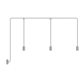   Creative Cables kültéri lámpa E-Snake Modulair kültéri lámpa IP65, 3 fényforrással, rózsaszín PDE3EL01GGSN02