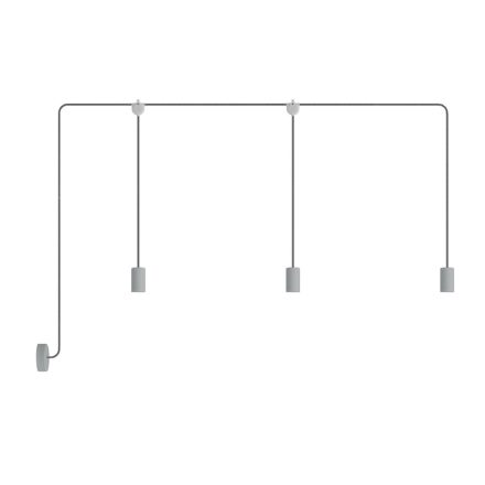 Creative Cables kültéri lámpa E-Snake Modulair kültéri lámpa IP65, 3 fényforrással, rózsaszín PDE3EL01GGSN02