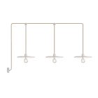 Creative Cables lámpatest E-Snake Modulair kültéri lámpa IP65, 3 fényforrással, rózsával és lámpaernyőkkel PDE3EL02BISN06DDBIA-L