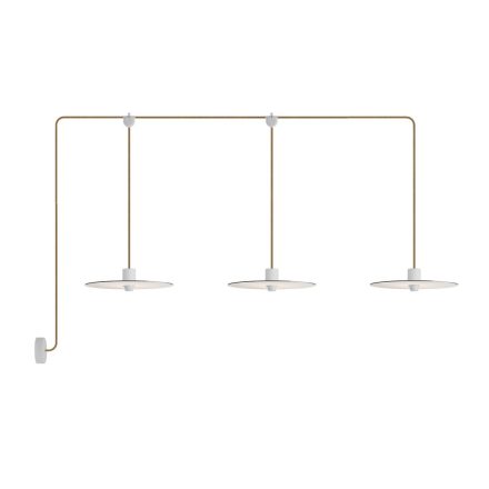 Creative Cables lámpatest E-Snake Modulair kültéri lámpa IP65, 3 fényforrással, rózsával és lámpaernyőkkel PDE3EL02BISN06DDBIA