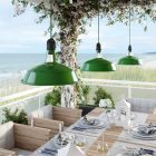 Creative Cables mennyezeti lámpa Moduláris kültéri függőlámpa lámpaernyővel, 5 méteres textilkábel, decentralizáló, mennyezeti rozetta