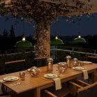 Creative Cables mennyezeti lámpa Moduláris kültéri függőlámpa lámpaernyővel, 5 méteres textilkábel, decentralizáló, mennyezeti rozetta