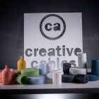 Creative Cables mennyezeti lámpa Modulair PASTEL kültéri függőlámpa 1,5 m-es kábellel, színes szilikon mennyezeti PDEVEPA15SX08 IP65 zöld