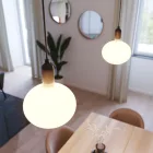 Creative Cables lámpakábel gyártott függőlámpa, szövetkábelekkel és fa burkolattal PDL14RN04-L