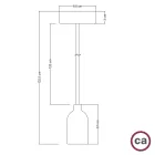 Creative Cables lámpakábel gyártott függőlámpa, szövetkábelekkel és fa burkolattal PDL14RN04-L