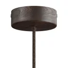 Creative Cables lámpakábel gyártott függőlámpa, szövetkábelekkel és fa burkolattal PDL14RN04