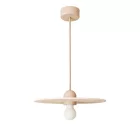 Creative Cables függeszték Fa függesztett lámpa szövet kábelekkel és UFO lámpaernyővel