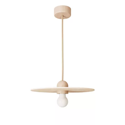 Creative Cables függeszték Fa függesztett lámpa szövet kábelekkel és UFO lámpaernyővel