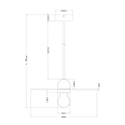 Creative Cables függeszték Fa függesztett lámpa szövet kábelekkel és UFO lámpaernyővel