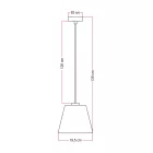 Creative Cables függeszték Függesztett lámpa átlátszó, kúp alakú Ghost izzóval