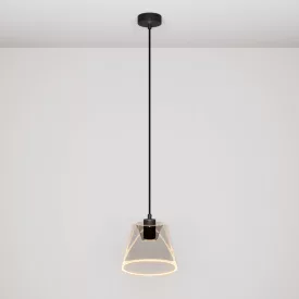   Creative Cables függeszték Függesztett lámpa füstös, kúp alakú Ghost izzóval