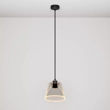 Creative Cables függeszték Függesztett lámpa füstös, kúp alakú Ghost izzóval