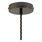 Creative Cables függeszték Függesztett lámpa csavart textil kábellel és alumínium lámpatartóval PDMBRALBRTN04-L