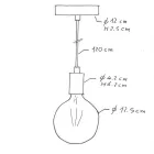 Creative Cables függeszték Függesztett lámpa textil kábellel és fém részletekkel
