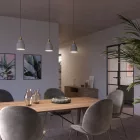 Creative Cables függeszték Függesztett lámpa textil kábellel, kerámia lámpaernyővel és fém részletekkel PDMBRRM03EKBICEBI