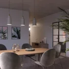 Creative Cables függeszték Függesztett lámpa textil kábellel, üveg kerámia lámpaernyővel és fém részletekkel PDMBRRM03EKBOCEBI