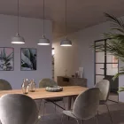 Creative Cables függeszték Függesztett lámpa textil kábellel, Cup kerámia lámpaernyővel és fém részletekkel