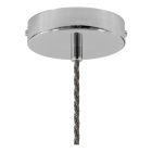 Creative Cables függeszték Függesztett lámpa csavart textil kábellel és alumínium lámpatartóval PDMCRALCRTN02