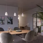 Creative Cables függeszték Függesztett lámpa textil kábellel, kerámia lámpaernyővel és fém részletekkel