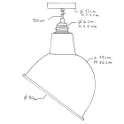 Creative Cables függeszték Függesztett lámpa textil kábellel, Broadway lámpaernyővel és fém részletekkel PDMCRRC01PAM20VBL-L