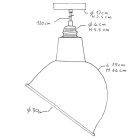 Creative Cables függeszték Függesztett lámpa textil kábellel, Broadway lámpaernyővel és fém részletekkel PDMCRRC01PAM20VBL