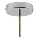 Creative Cables függeszték Függesztett lámpa textil kábellel, üveg kerámia lámpaernyővel és fém részletekkel